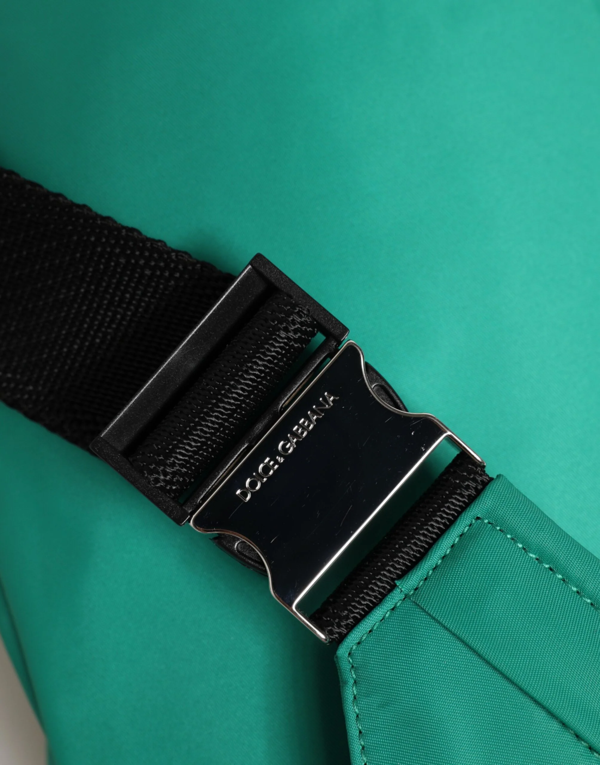 Dolce & Gabbana Placa de Logotipo Verde Nylon Cinto Fanny Pack Masculino Borse Bag Ny+pa+05lf