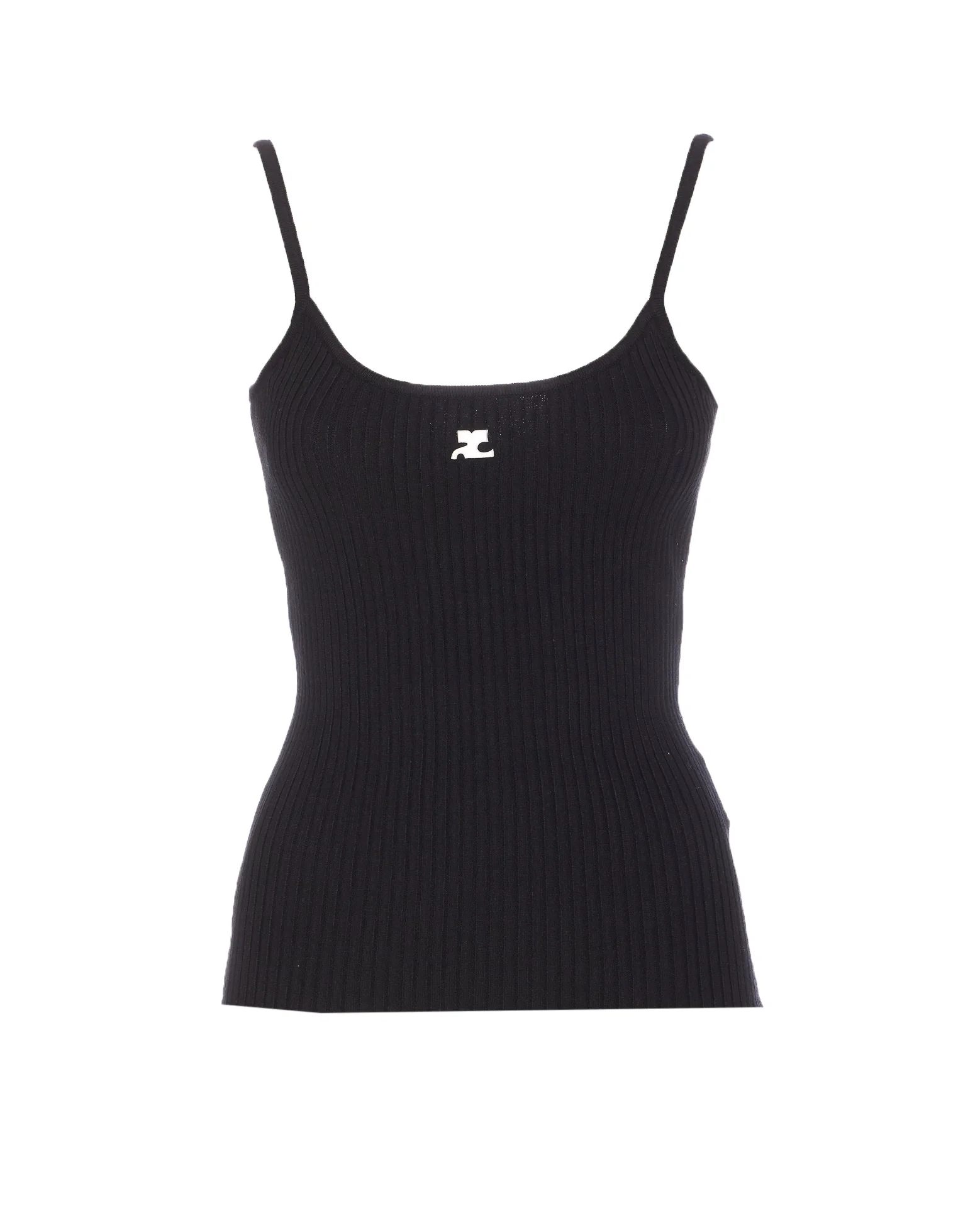 Top Courreges Preto Viscose Top Courreges Preto Viscose