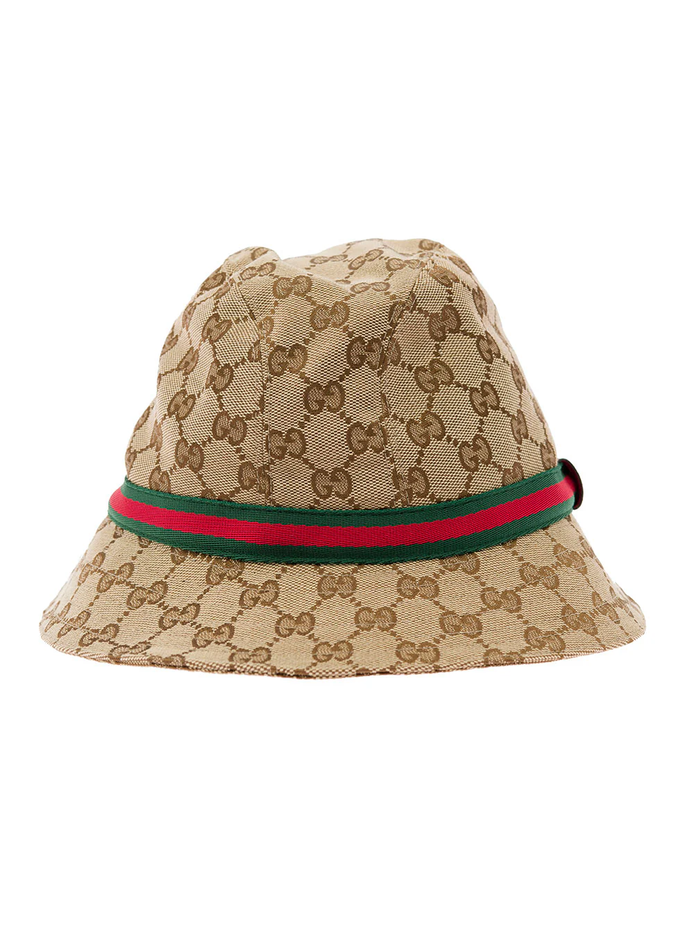 Chapéu Fedora Gucci Kids Bege e Ébano em Tela GG Original Luvas de Poliéster Algodão para Menina