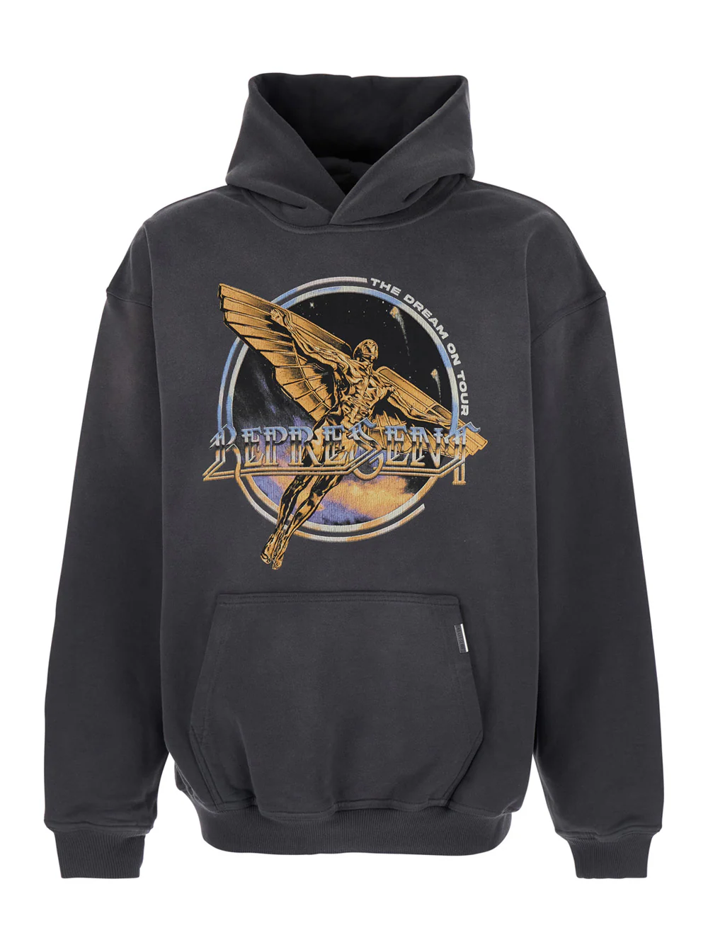Sweatshirt REPRESENT com Estampa Frontal e Traseira Efeito Desbotado em Cinza para Homens Sweatshirt REPRESENT com Estampa Frontal e Traseira Efeito Desbotado em Cinza para Homens