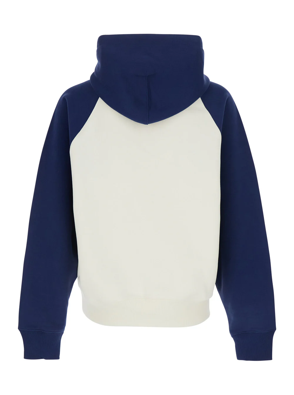 Moletom Azul AMI Paris com capuz com cordão e bordado ADC na frente em algodão para homens Blu Sweatshirts