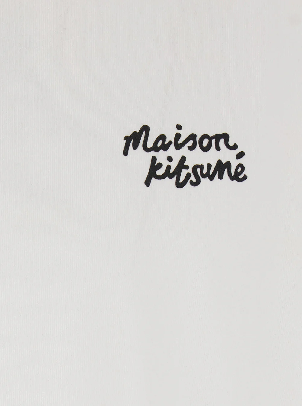 Camiseta Oversized Branca Maison Kitsuné com Escrita à Mão para Mulheres Camisetas Orgânicas e Camisetas Polo Camiseta Oversized Branca Maison Kitsuné com Escrita à Mão para Mulheres Camisetas Orgânicas e Camisetas Polo