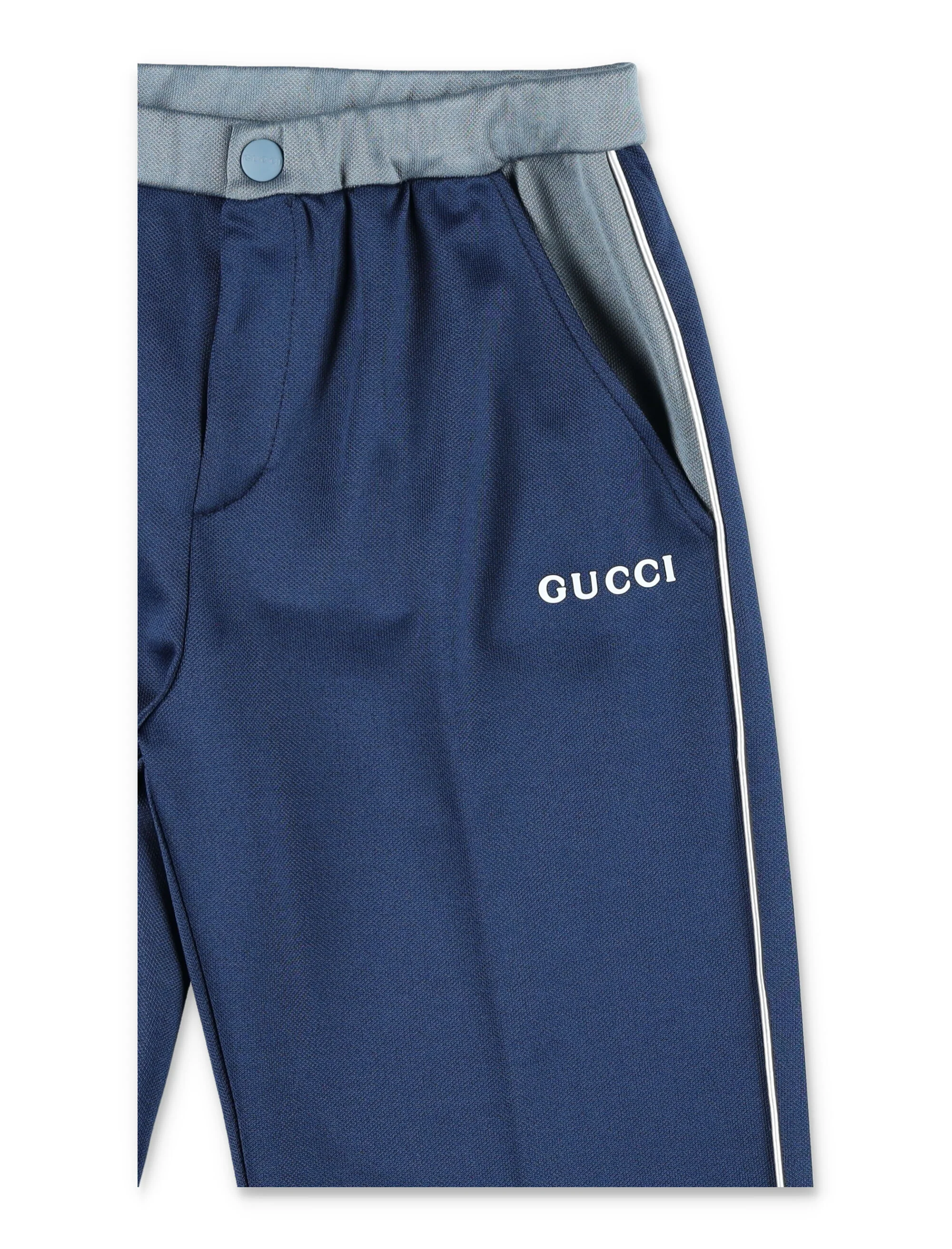 Calças técnicas Gucci para crianças Azul Prússia Poliéster