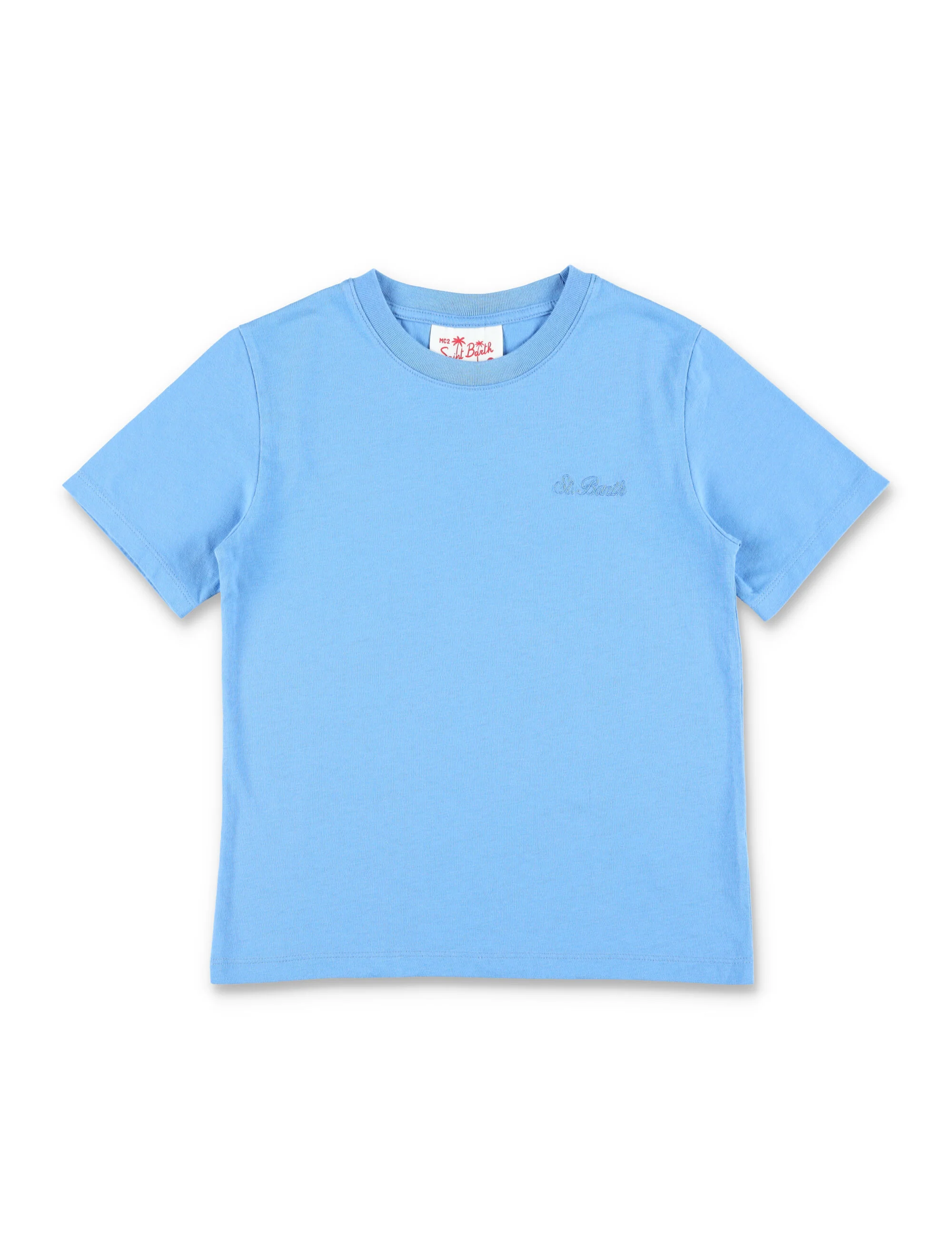 Camiseta de Algodão Dover Junior Mc2 Saint Barth Azul