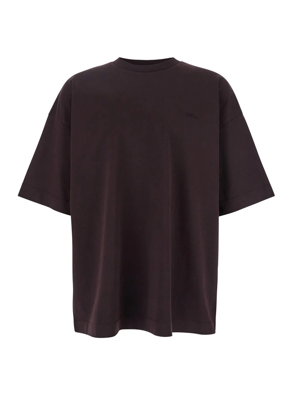 Camiseta Juun.J Bordeaux com Logotipo Bordado na Frente e Estampa nas Costas em Camisetas de Homem Camisetas Polo Camiseta Juun.J Bordeaux com Logotipo Bordado na Frente e Estampa nas Costas em Camisetas de Homem Camisetas Polo