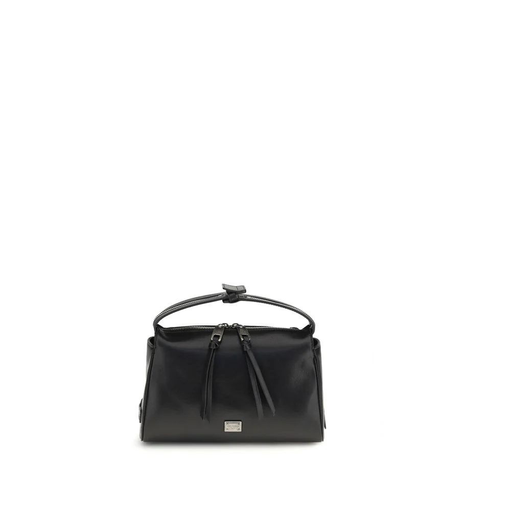 Bolsa de Mão Dolce & Gabbana em Couro de Novilho Preto Bos Taurus