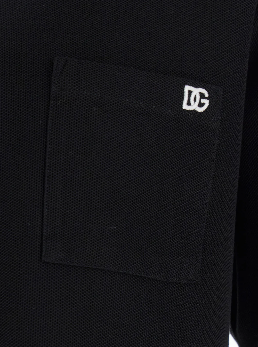 Camiseta Preta com Gola Redonda e Bordado de Logotipo na Frente de Dolce & Gabbana em Camisetas e Camisetas Polo de Homem
