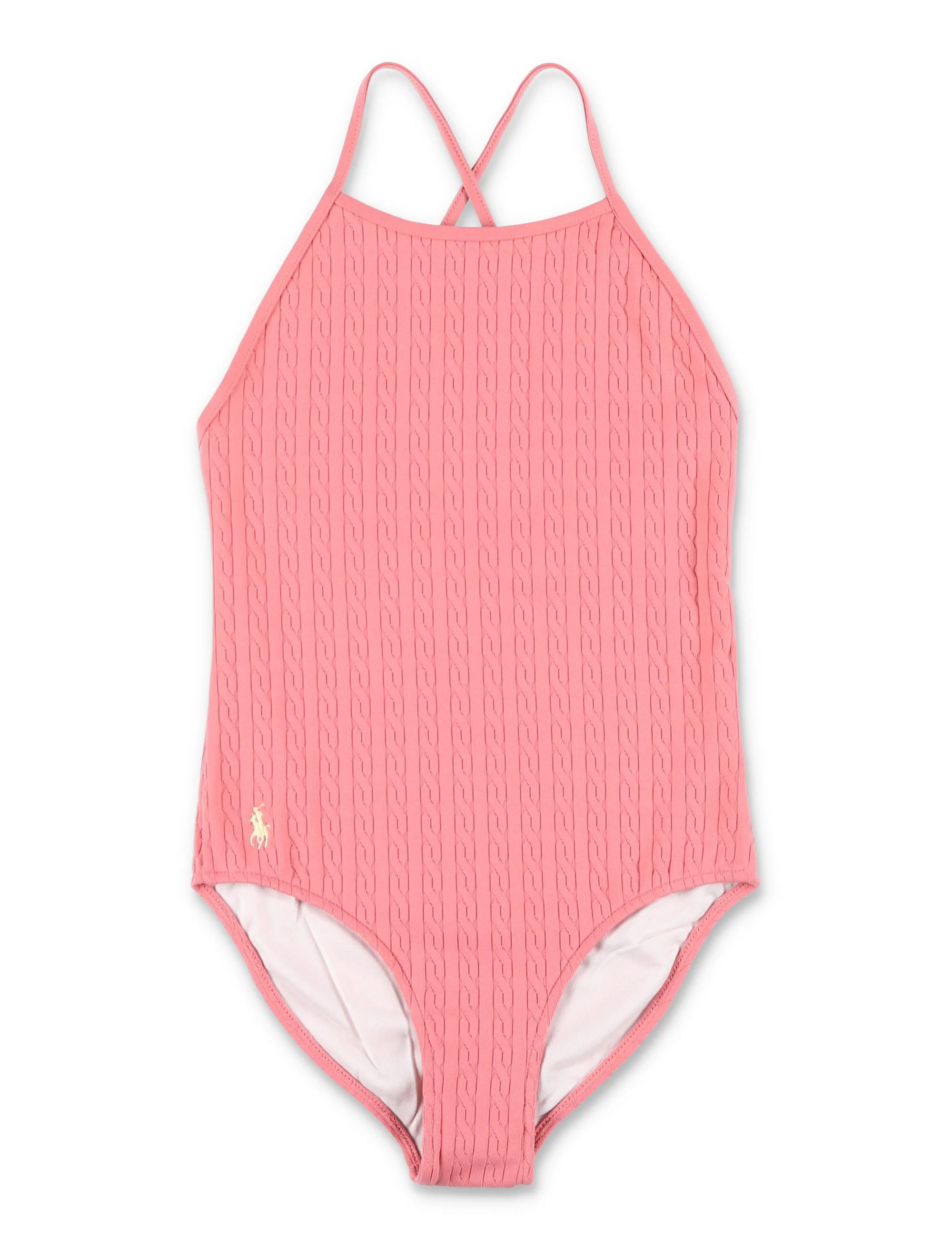 Biquíni mini-cabo menina Polo Ralph Lauren Desrt Rose Tecido de Nylon