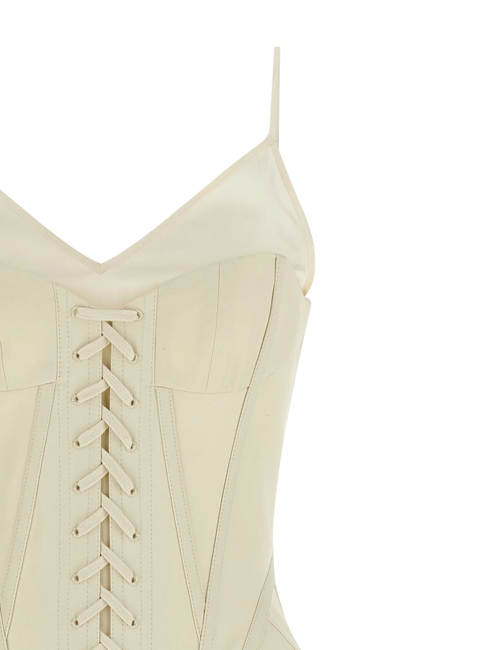 Vestido Sutiã Alexander McQueen Branco Algodão