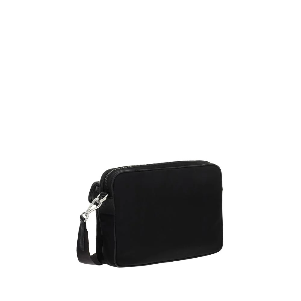 Bolsa de Ombro de Poliamida Preta Prada