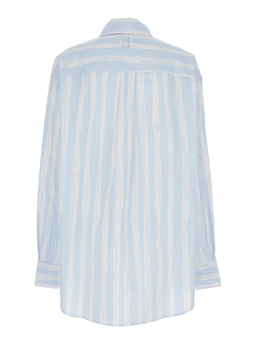 Camiseta Jacquemus La Chemise Camargue Azul Claro com Gola Clássica e Motivo de Listras em Todo o Tecido em Algodão para Homens Camisas Blusas