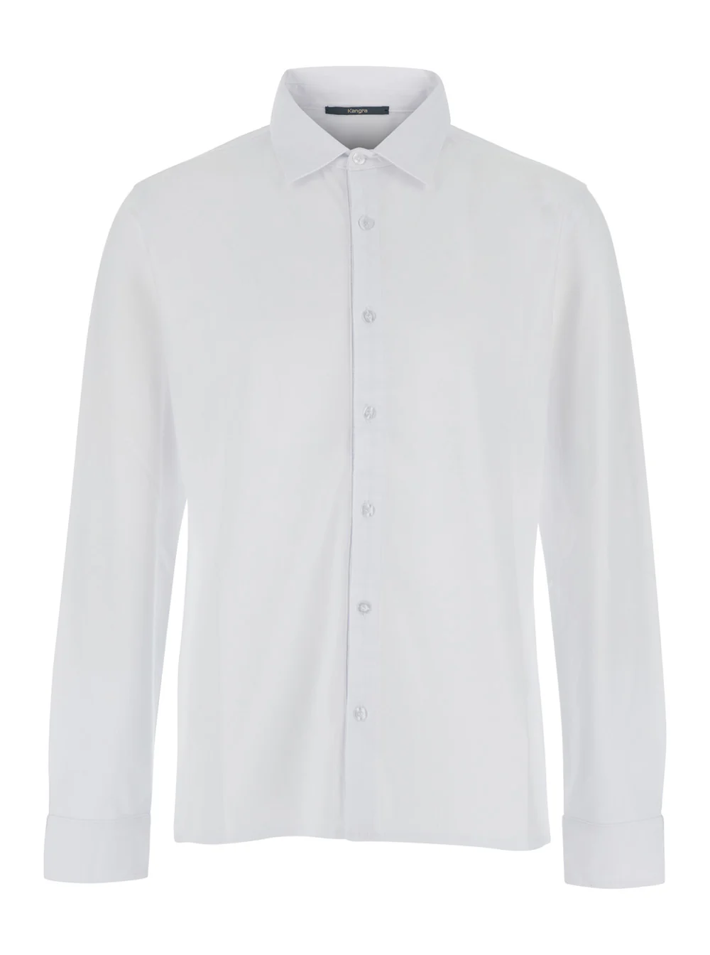 Camisa Kangra M-L com Gola Piquet Claro Branco e Blusas Camisa Kangra M-L com Gola Piquet Claro Branco e Blusas