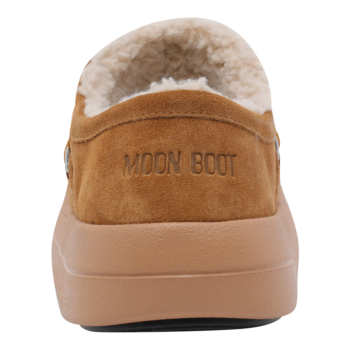 Chinelas Moon Boot Marrom Couro de Vitela/Sola de Borracha