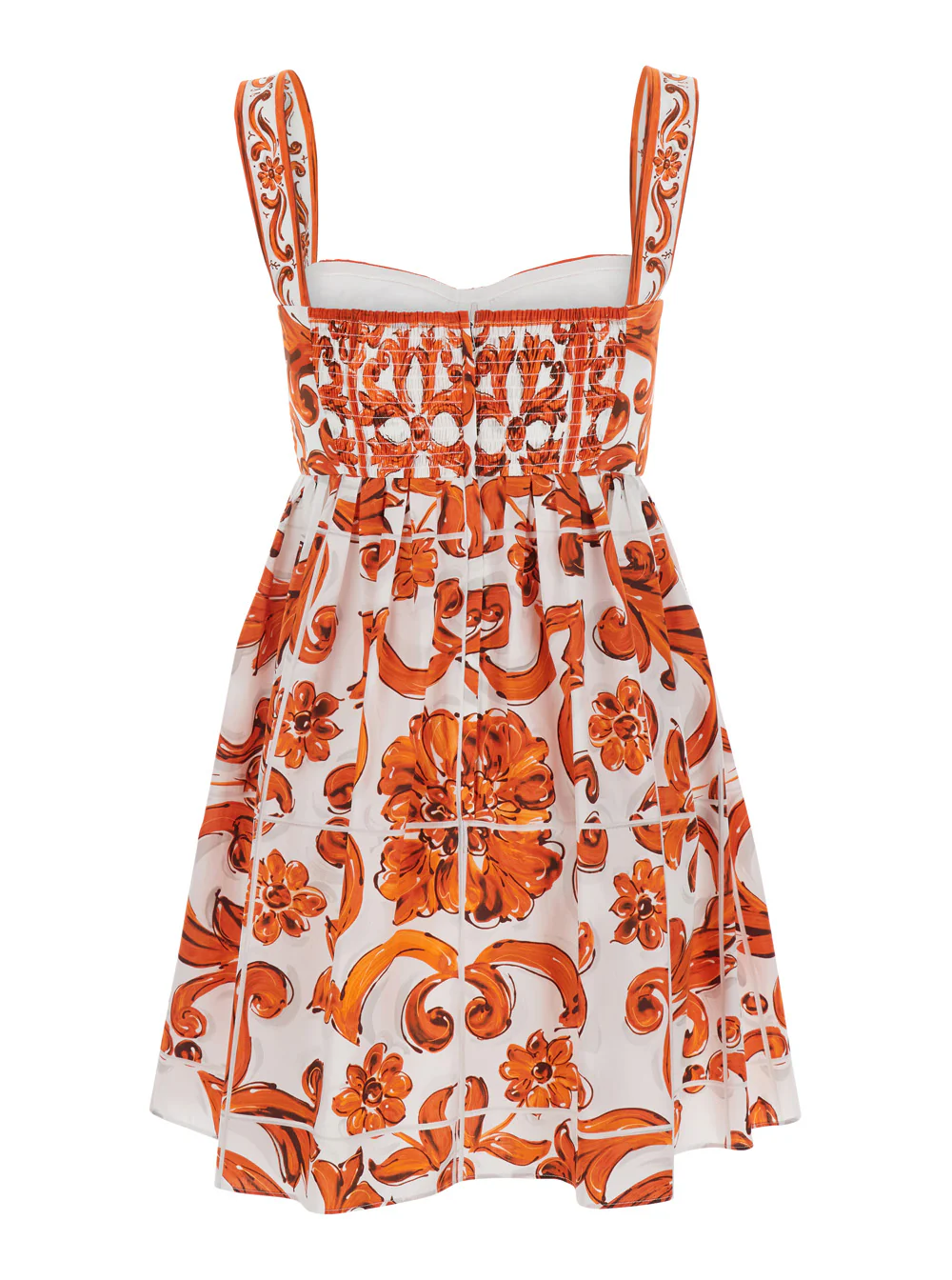 Vestido Mini Maiolica Dolce & Gabbana Laranja