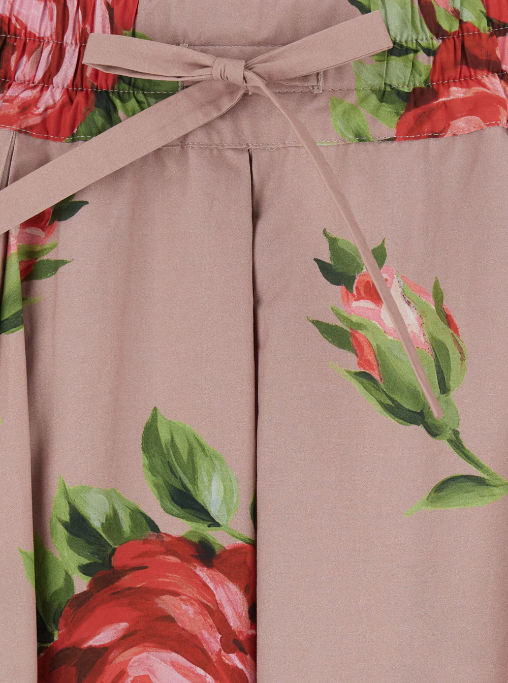 Saias Rosa Dolce & Gabbana com Cintura Elástica e Estampa Floral em Todo o Tecido de Algodão para Mulheres
