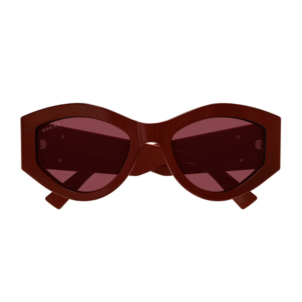 Óculos de Sol Gucci Gg1951s Linea Emblem Burgundy Acetato Riciclato