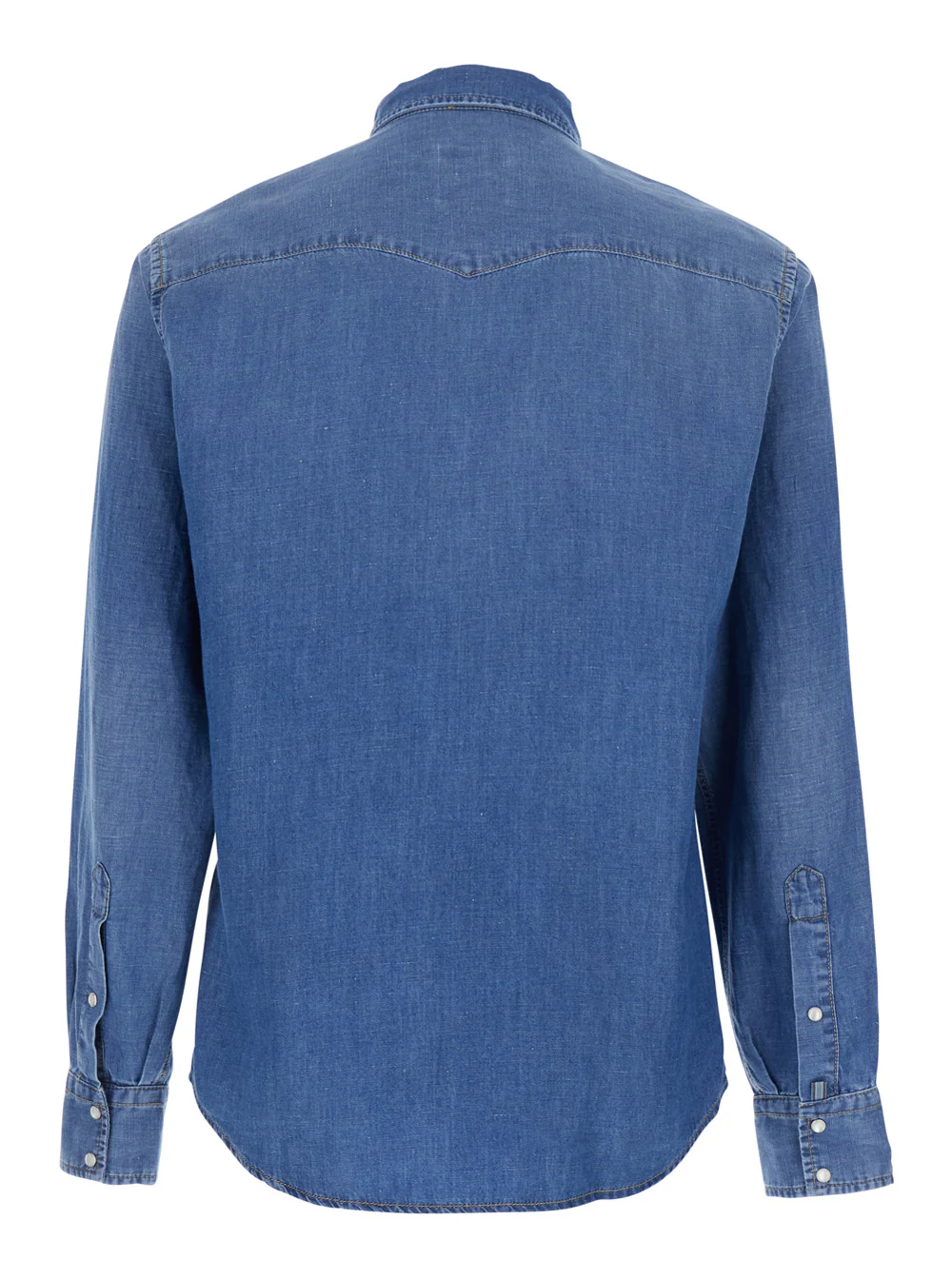 Camisa Azul WESTERN de Jacob Cohen com Gola Clássica e Mangas Compridas em Algodão Linho para Homens Blusas Azuis