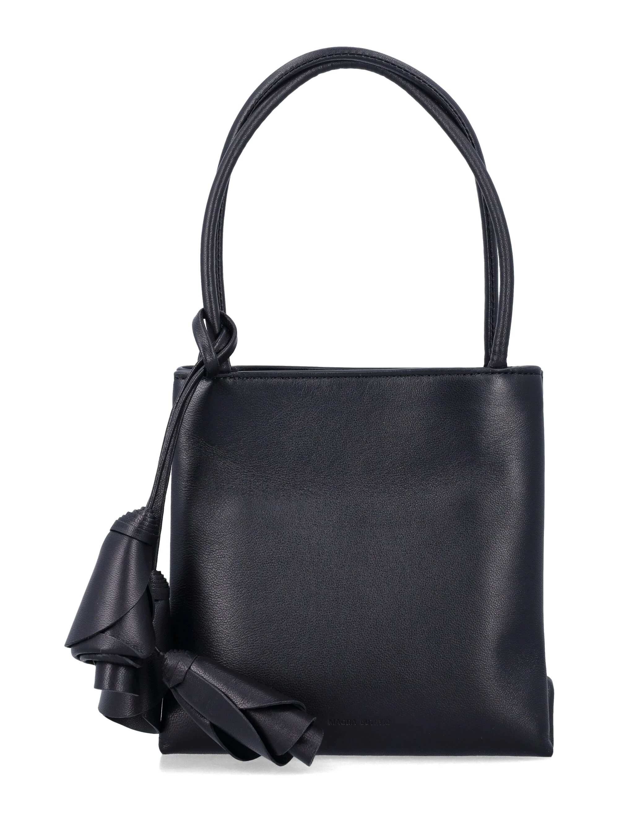 Bolsa Julia de Couro Preto Magda Butrym Forro de Cordeiro