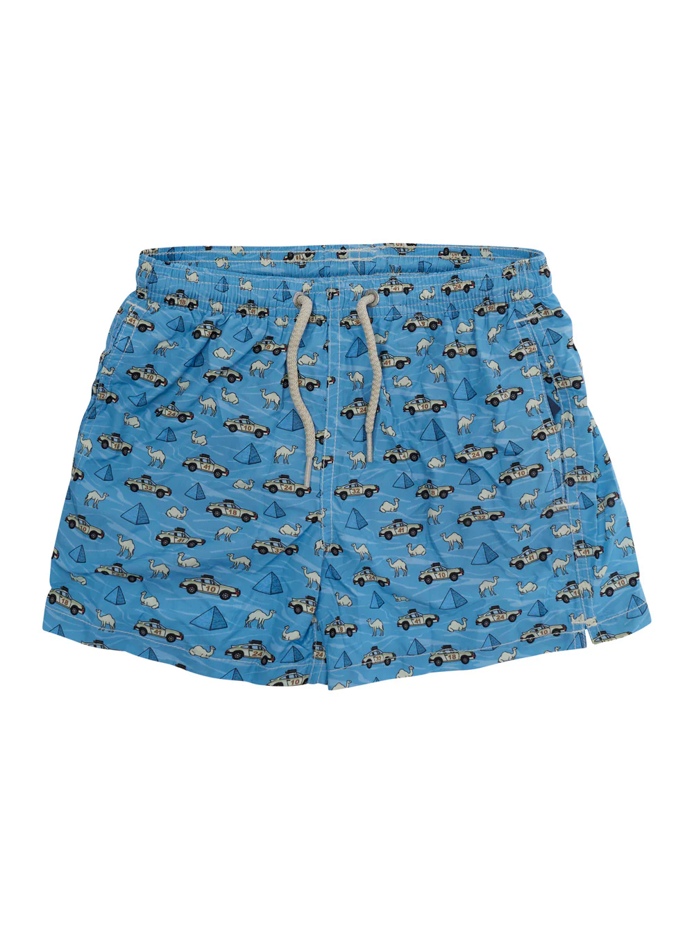 Biquíni Infantil Mc2 Saint Barth Um-Peça Jean Lighting Com Motivo Safari Azul-Claro Roupas de Praia