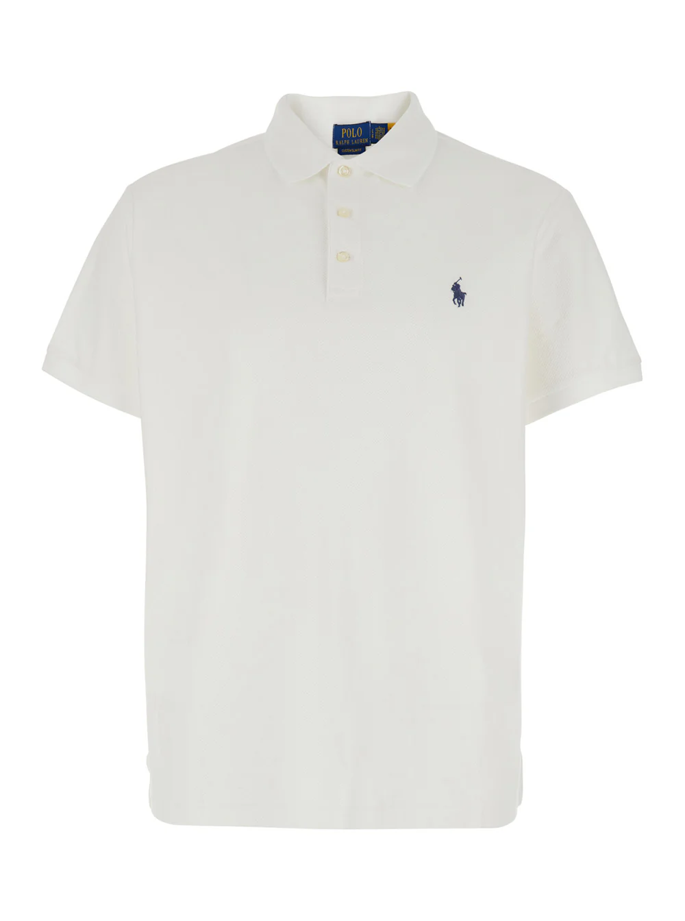 Polo Ralph Lauren Branco com Gola Clássica e Embroideria de Cavalo na Frente em Camisetas de Algodão Camisas Polo Ralph Lauren Branco com Gola Clássica e Embroideria de Cavalo na Frente em Camisetas de Algodão Camisas