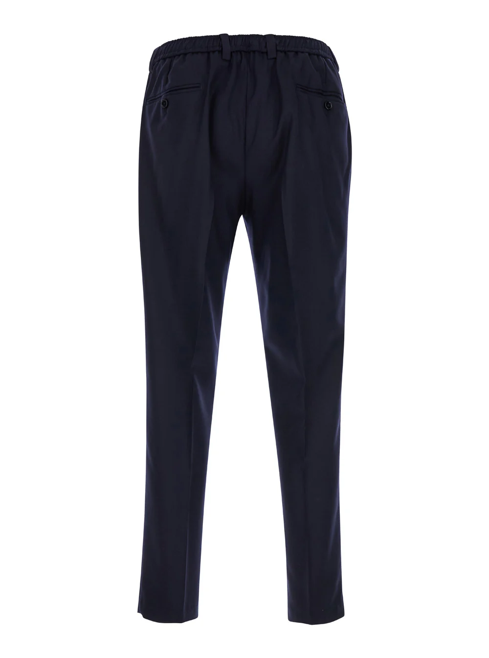 Calças de Cintura Alta Azul Dolce & Gabbana em Lã Man Blu Calças