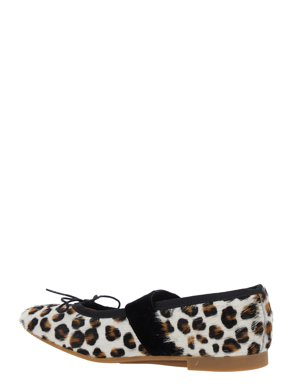 Sapatos de Balé Multicolor Pom D'Api Kids com Fecho Ajustável por Fivela e Estampa de Leopardo em Todo o Modelo em Sapatos de Balé de Borracha para Meninas