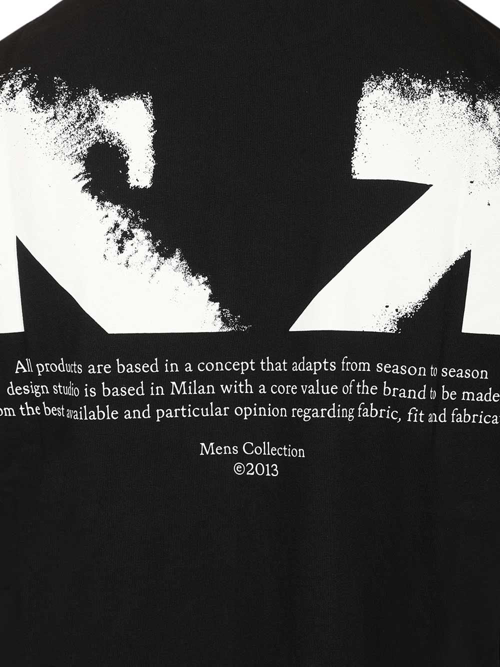 Camiseta Off-White Half Arrow Preto Algodão Camiseta Off-White Half Arrow Preto Algodão