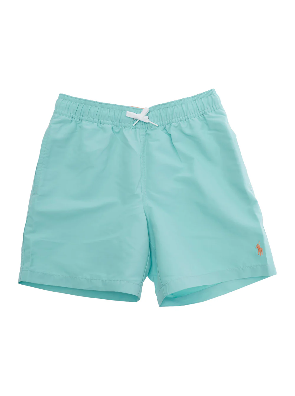 Bermudas de Natação Azuis com Cintura Elástica em Poliéster para Crianças - Roupa de Praia Leve Polo Ralph Lauren Kids TRAVELER SHO-SWIMWEAR-TRUNK