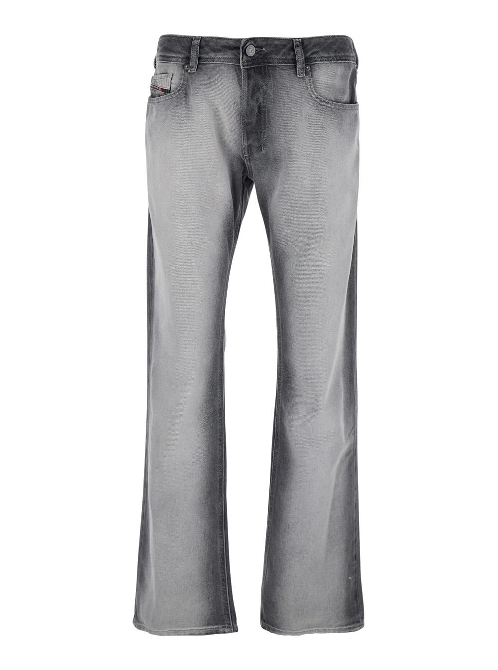 Calças Jeans Cinza Diesel com Efeito Desbotado para Homens Cinza Algodão Lyocel