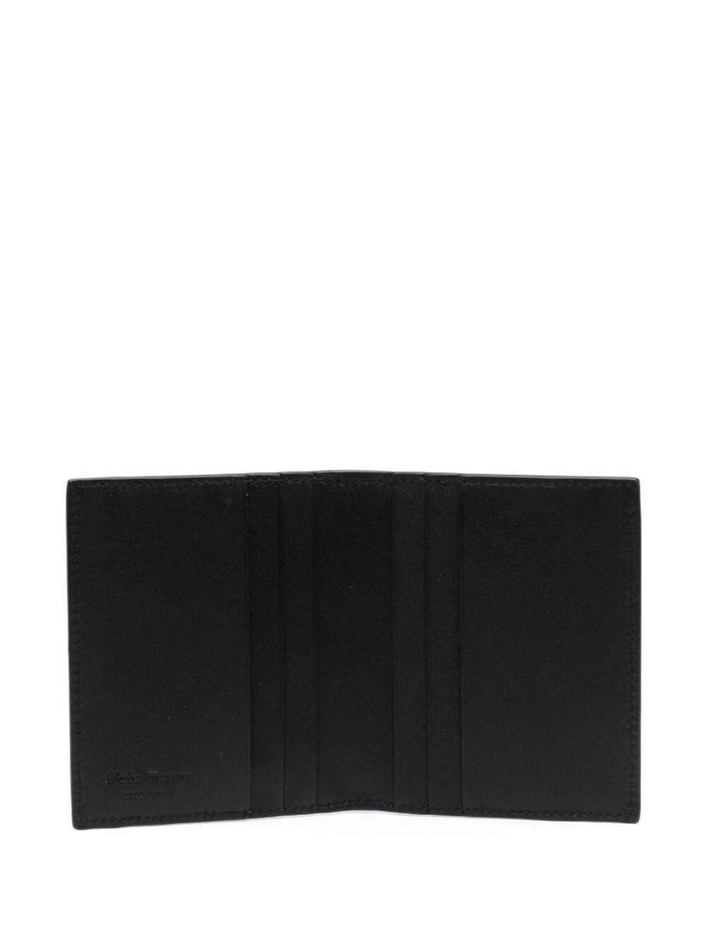 Porta-cartões Azul Ferragamo com Logotipo Metálico Gancini na Frente em Couro para Homens Azul Calf Produtos