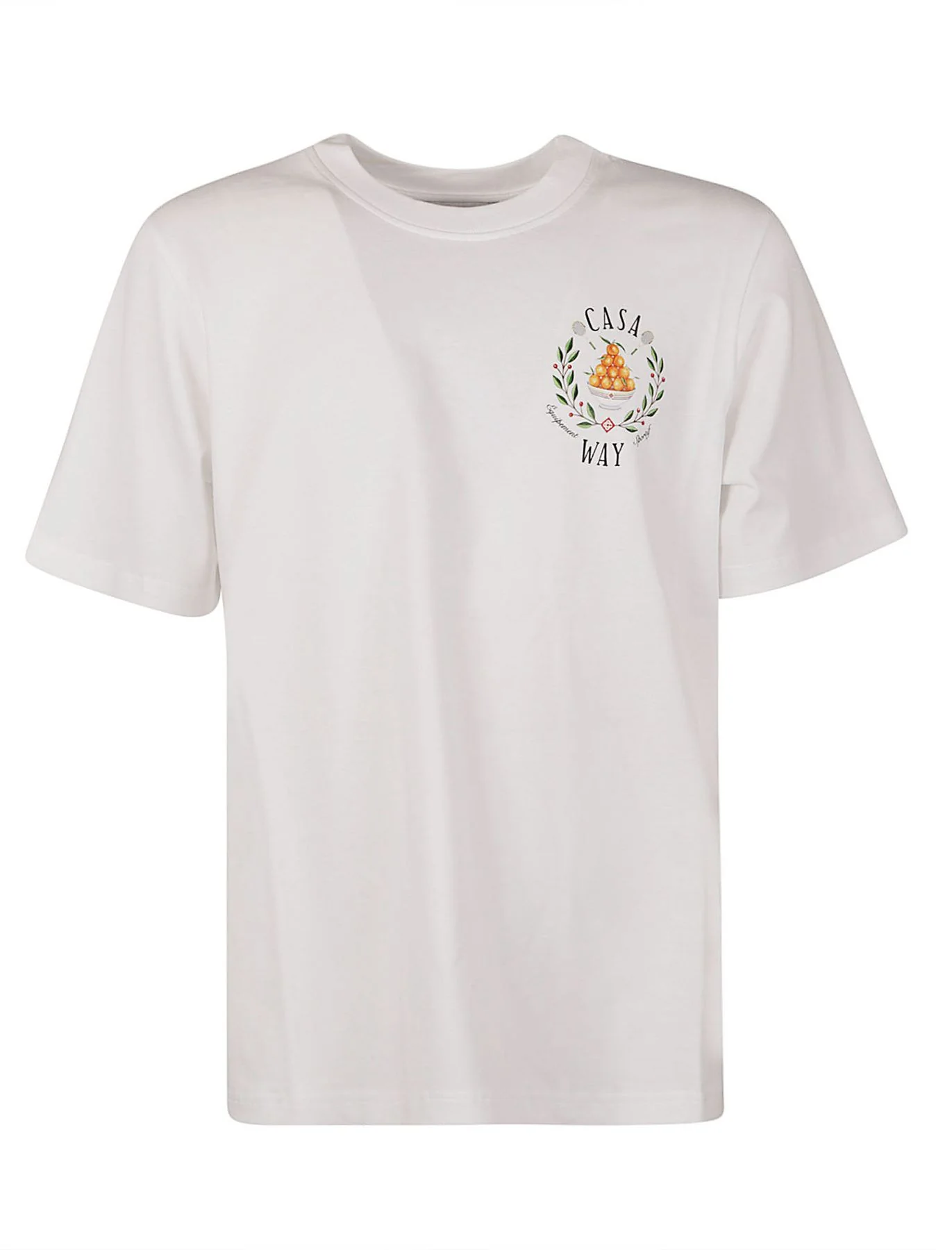 Camiseta Casablanca MPS24-JTS-001-02 Bianco Cotton. feito em Portugal.