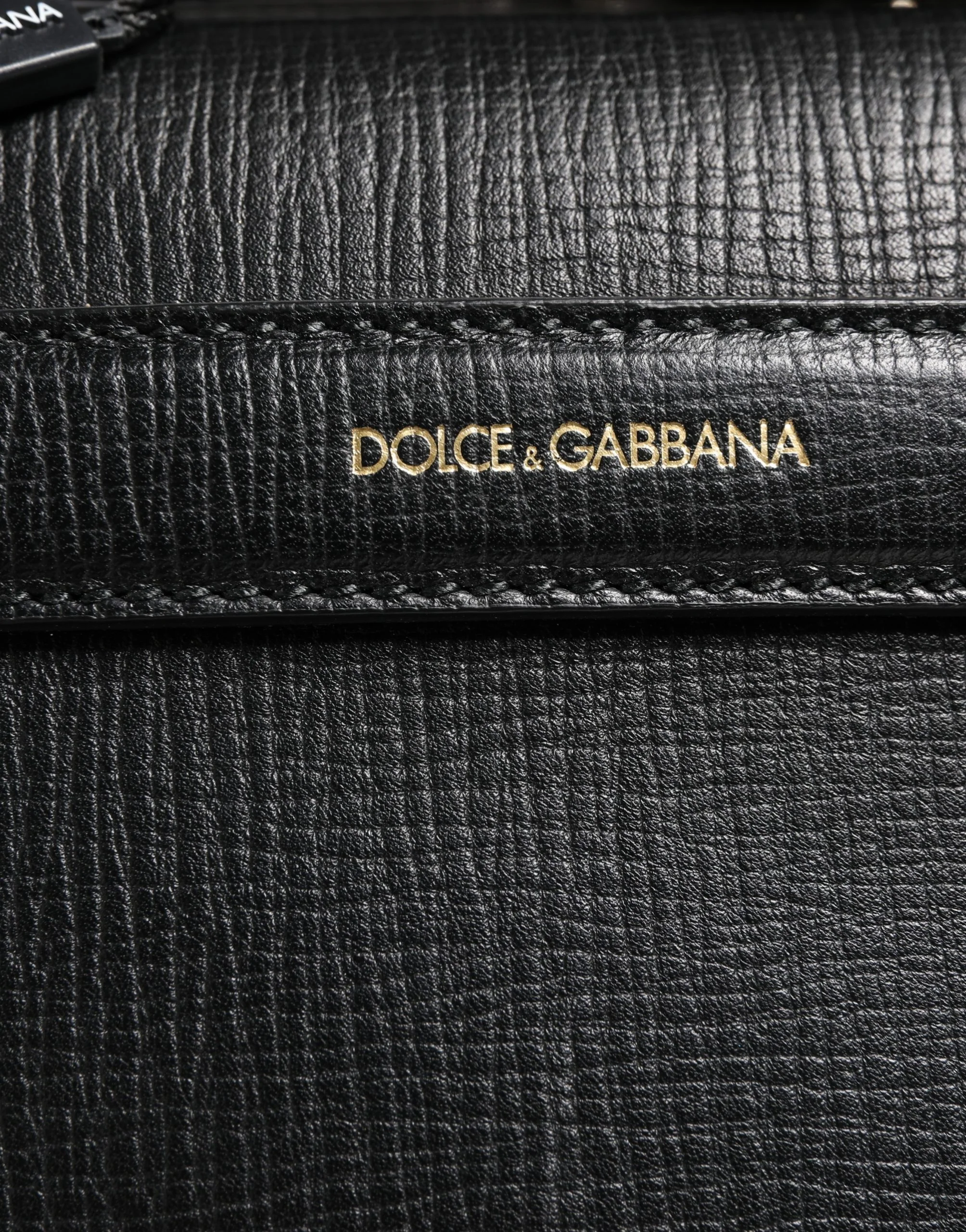 Dolce & Gabbana Bolsa Semana de Viagem de Couro com Aplicação de Homem Carro Preto Acessório de Novo