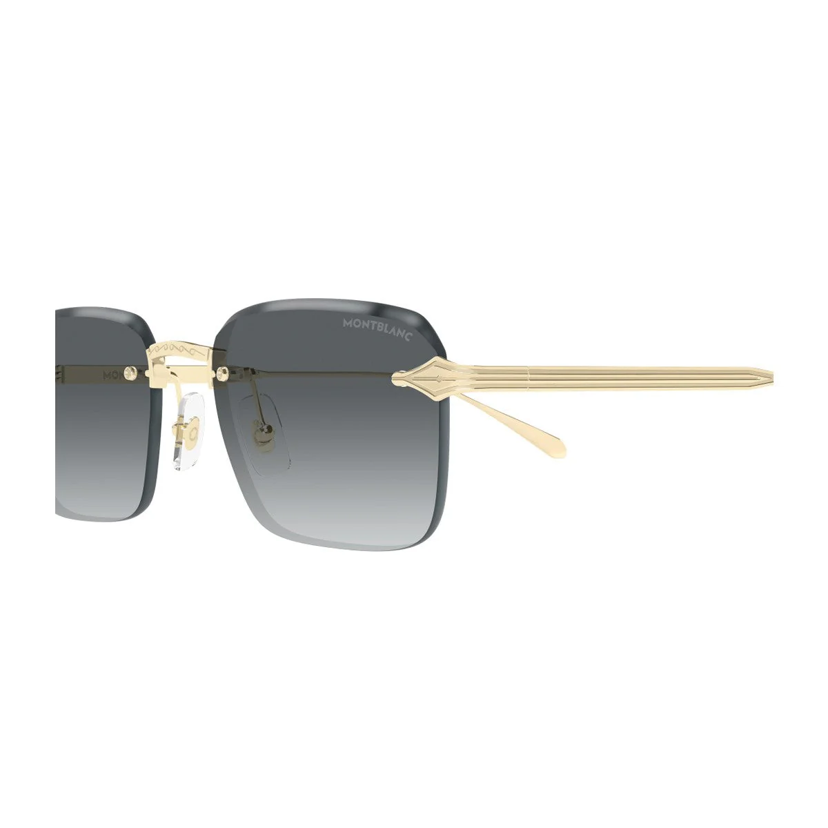Óculos de Sol Montblanc Mb0456s Linea Nib Dourado / Cinza Metálico Óculos de Sol Montblanc Mb0456s Linea Nib Dourado / Cinza Metálico