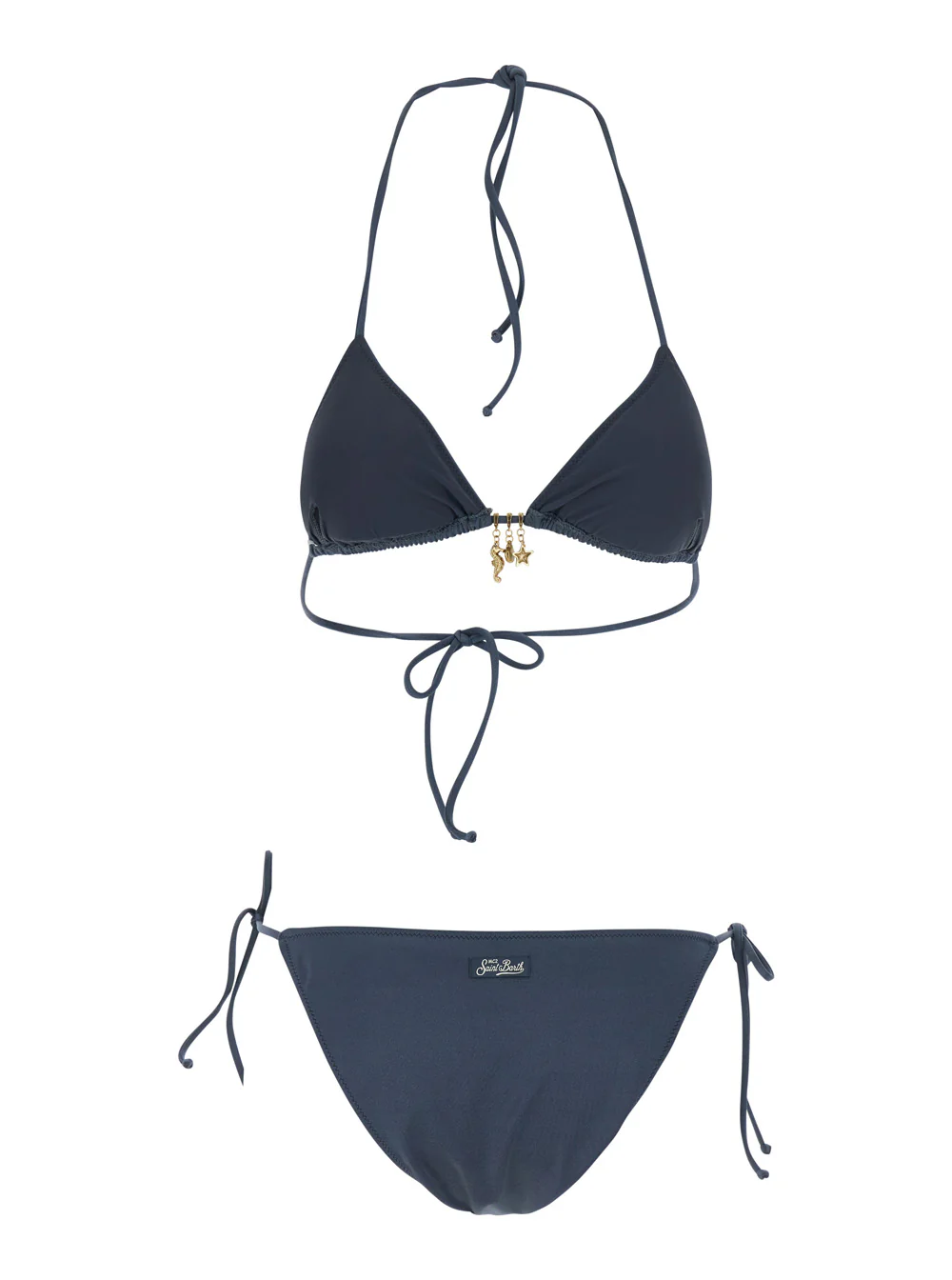 Biquíni Mc2 Saint Barth Kids LEAH TEEN - BRILHOS 16H Cinza com detalhes em Tecido Técnico Mulheres Cinza Praia
