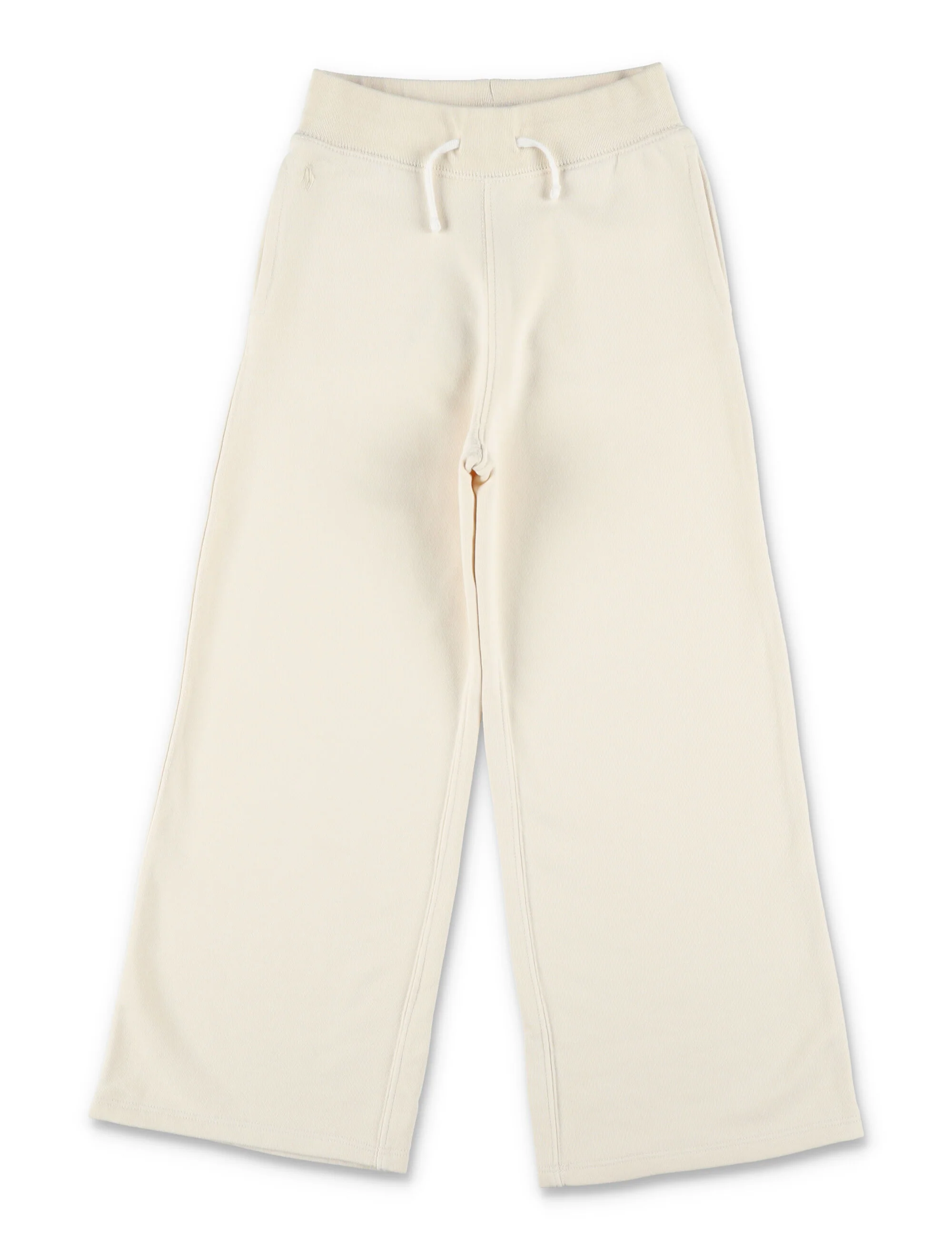 Calças de Moletom com Pernas Largas para Meninas Polo Ralph Lauren, Cor Creme, de Algodão