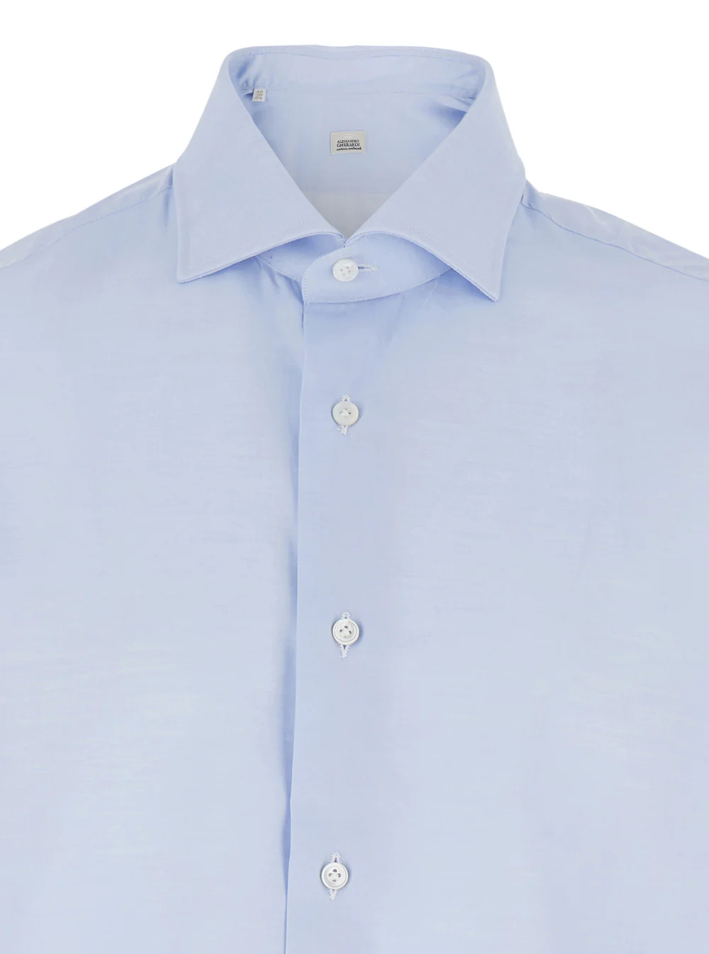 Camisa Azul Claro Gherardi com Gola Clássica em Mistura de Algodão com Elasticidade para Homem e Blusas Camisa Azul Claro Gherardi com Gola Clássica em Mistura de Algodão com Elasticidade para Homem e Blusas