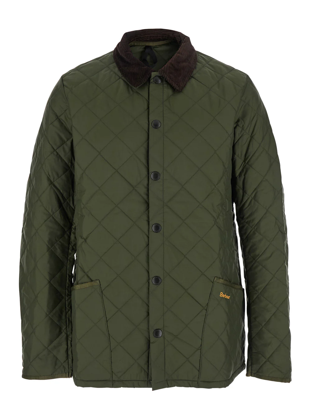 Jaqueta Barbour Heritage Liddesdale Com Gola Ribada Clássica e Letras com Logotipo na Frente Tecido Green Tech para Homens Poliamida