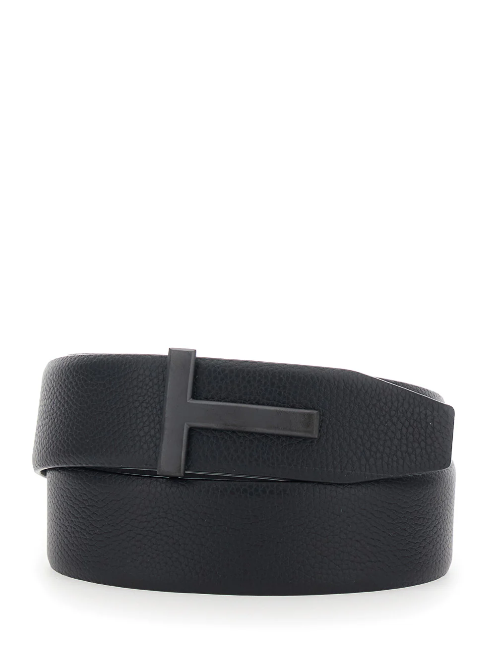 Cinto de Couro Macio com Grãos Pretos Tom Ford 4 cm