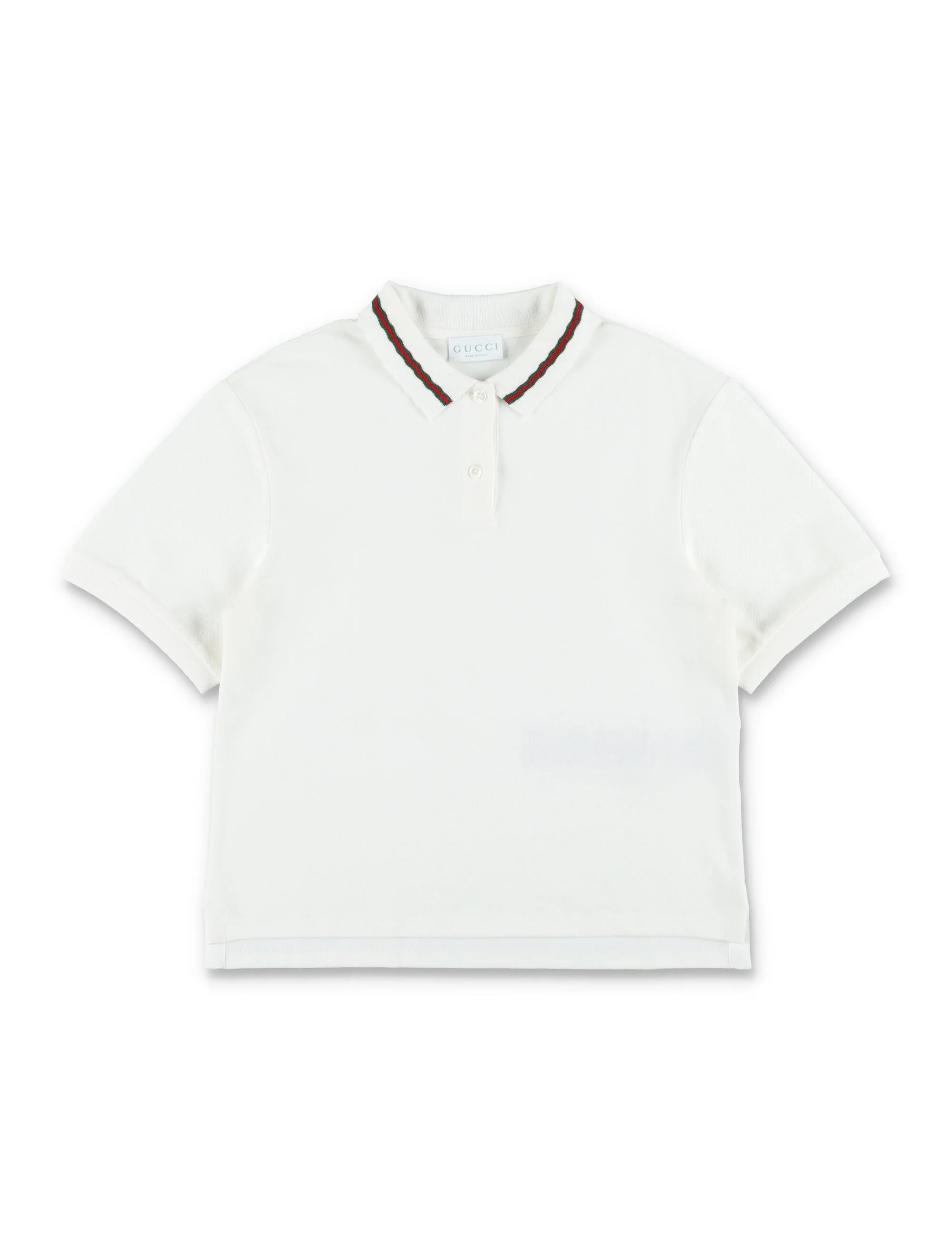 Camiseta Branca Nova de Algodão com Detalhe de Malha Gucci Girls