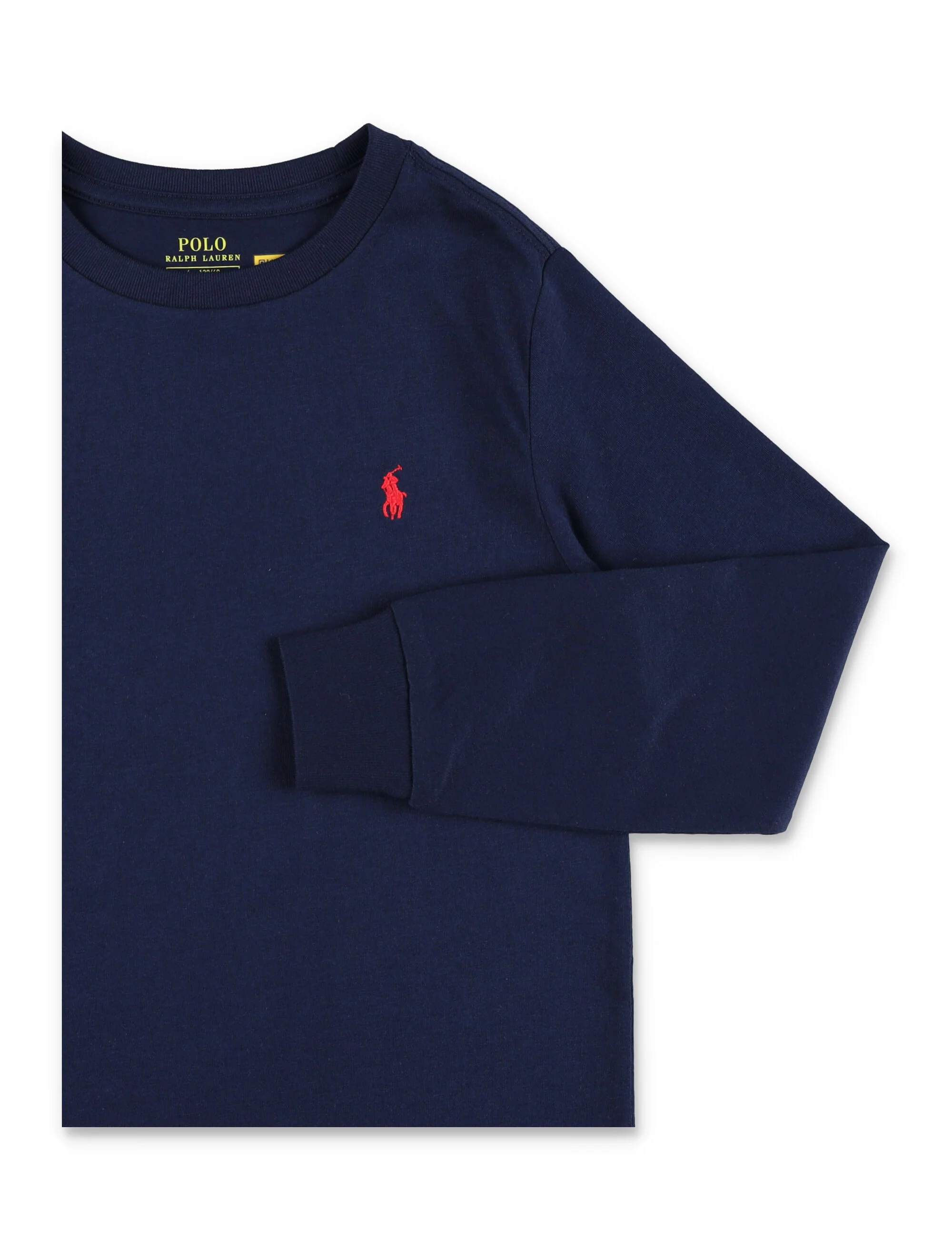 Camiseta de Manga Comprida de Algodão para Crianças Polo Ralph Lauren Azul