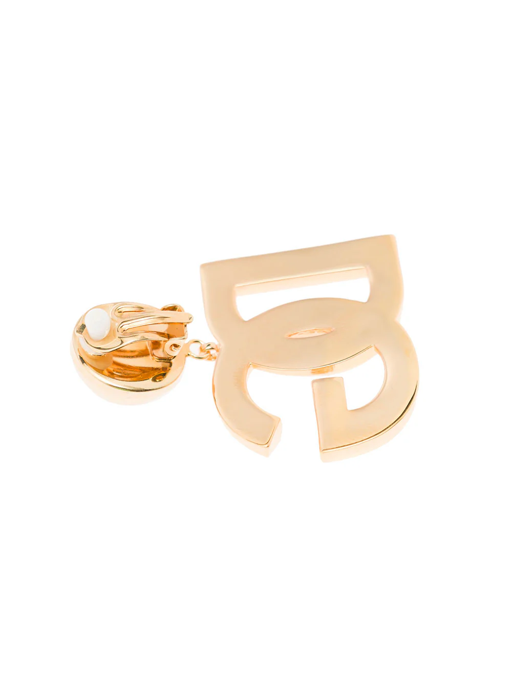 Brincos de Clip com Logotipo DG Dourado Dolce & Gabbana em Latão para Mulheres Metálico