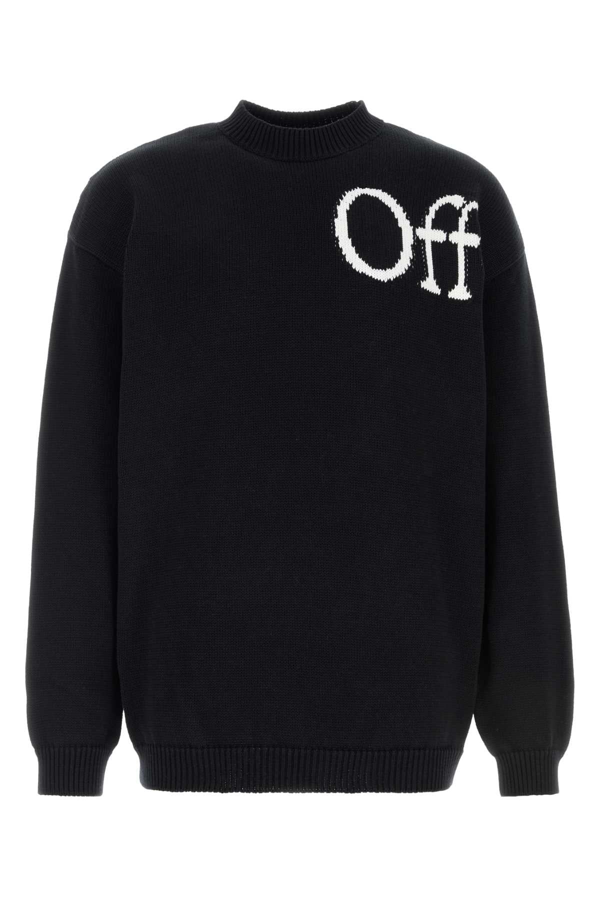 Off-White Preto Exterior: Maglieria de Algodão