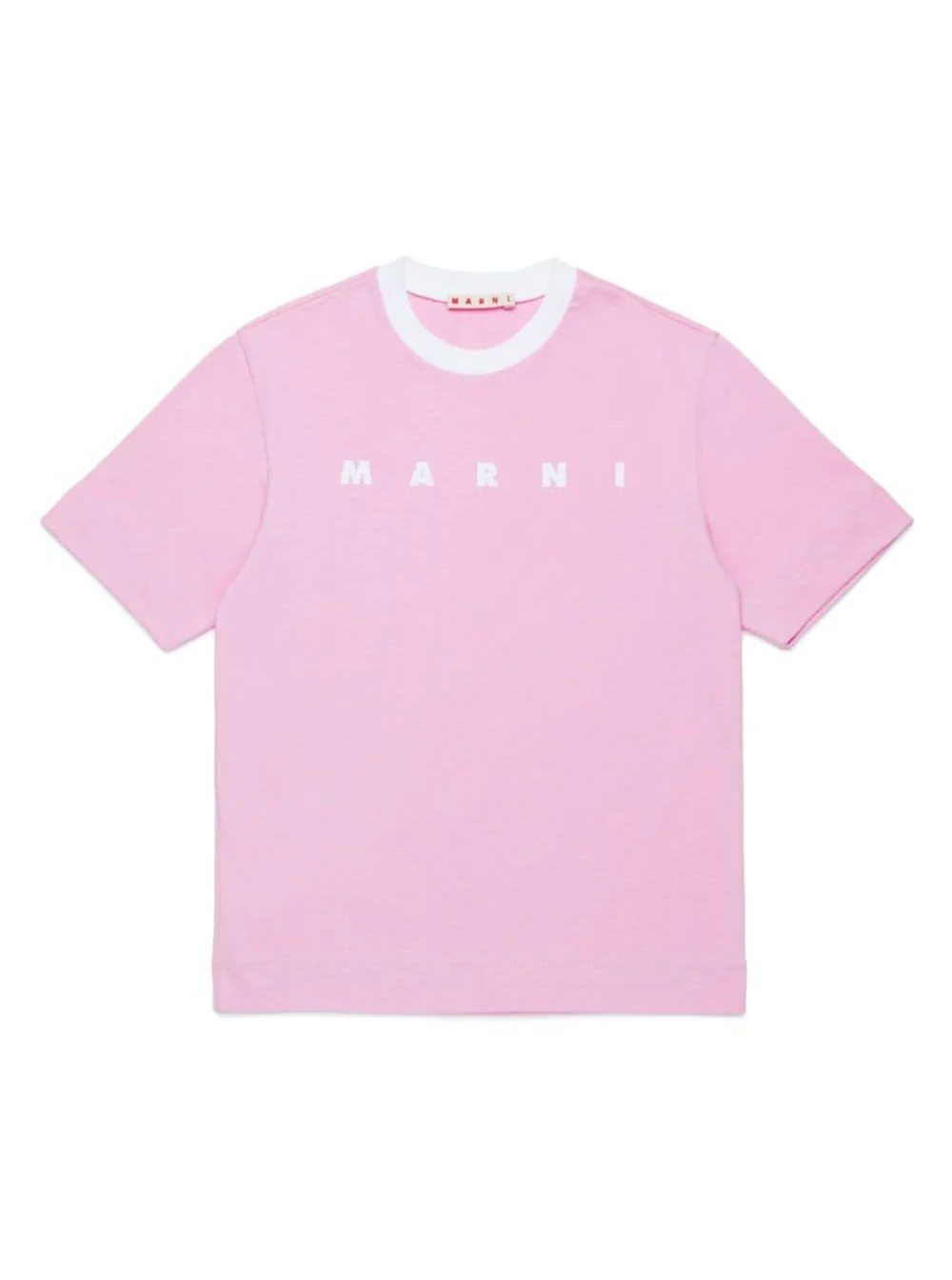 Camiseta Marni Kids Rosa com Estampa Frontal no Logotipo em Algodão Camisetas e Camisolas para Meninas