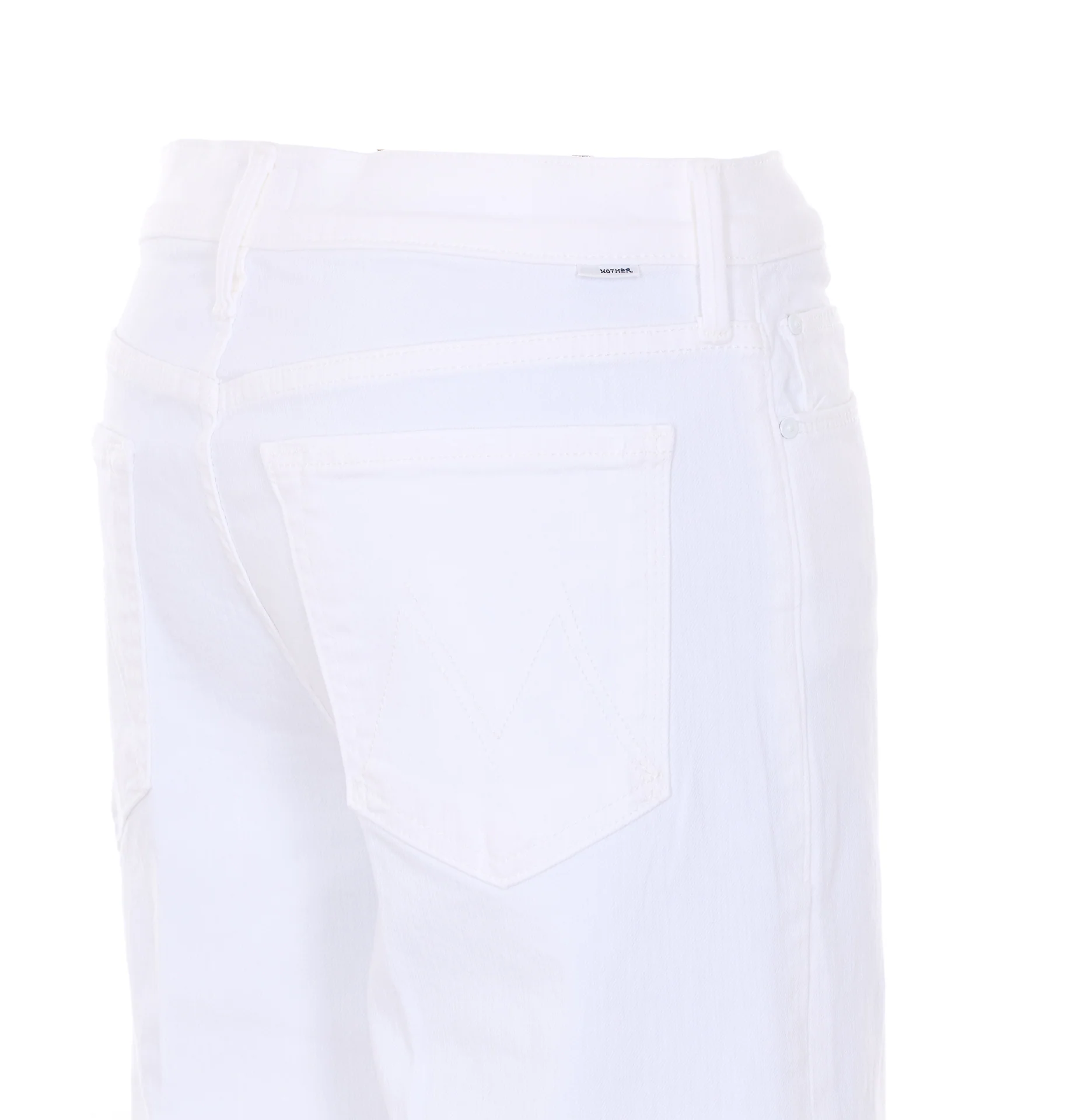 Mother Jeans Branco Algodão Mother Jeans Branco Algodão