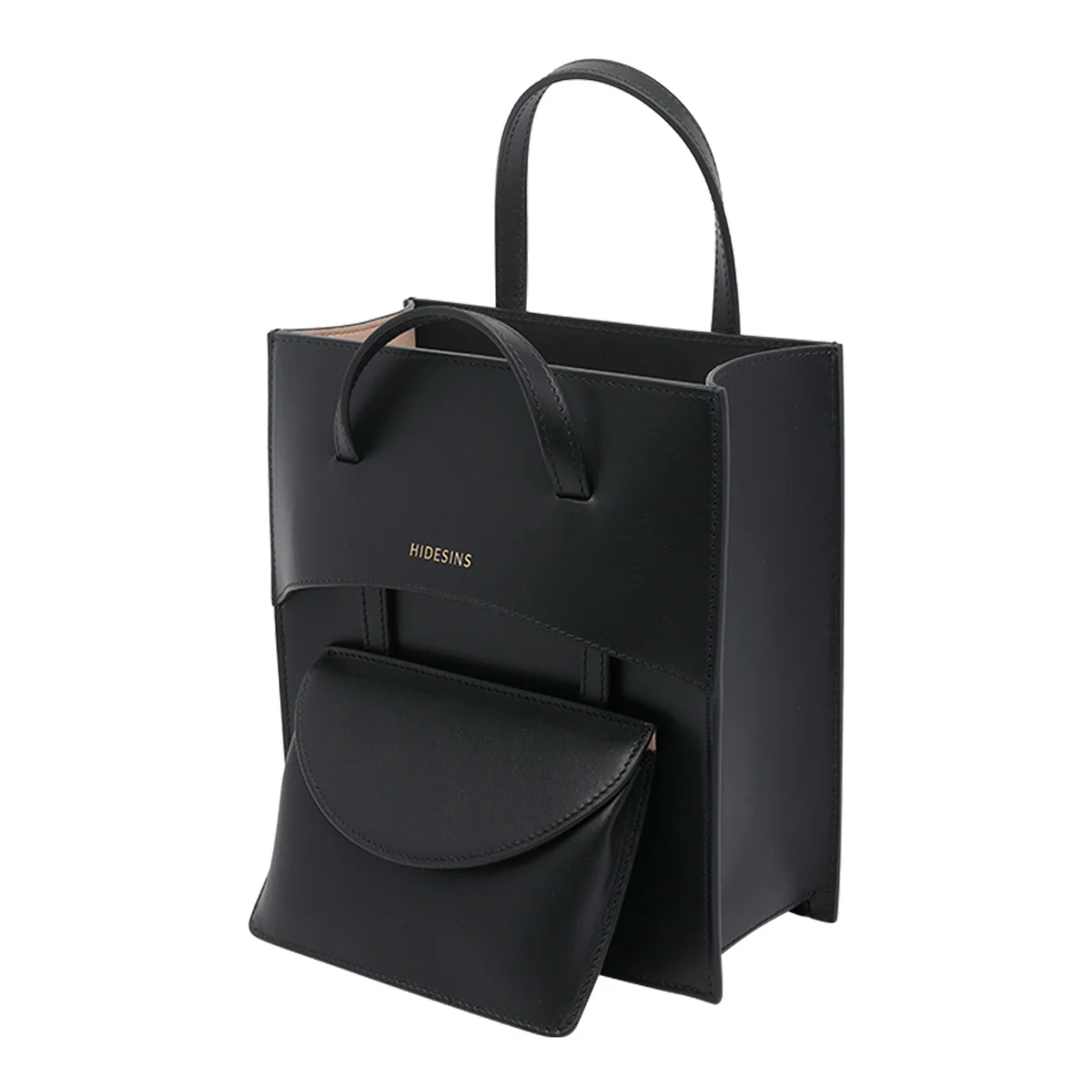 HIDESINS Bolsas Couro de Novilho Preto