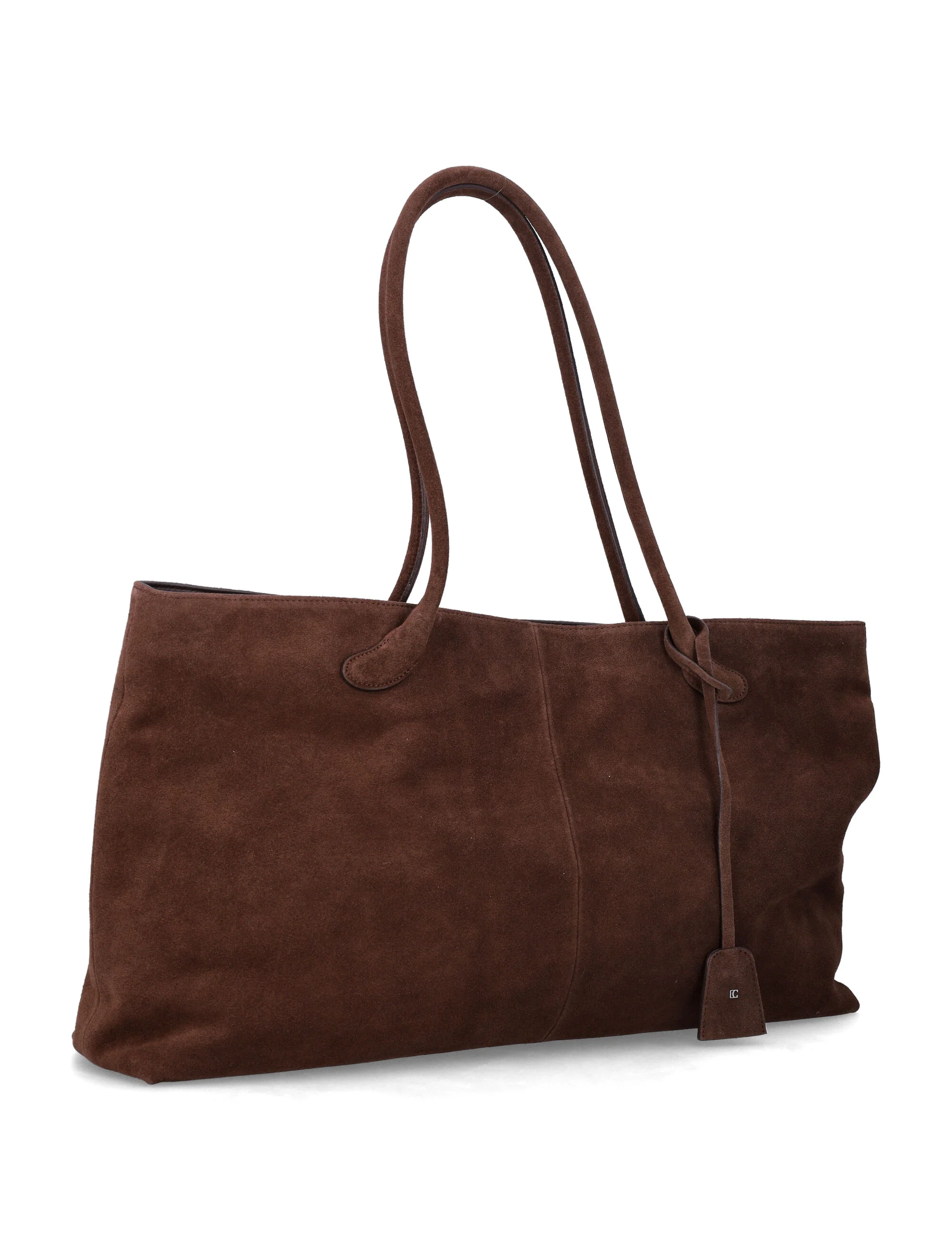 Bolsa Tote Haricot Low Clássica em Couro de Vaca com Seda Macia