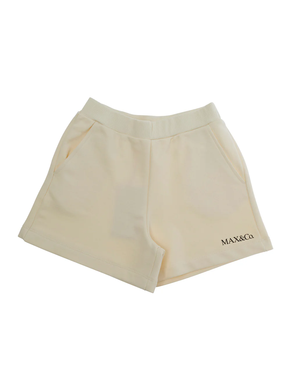 Bermudas MAX&CO KIDS Cinza Sujo com Logotipo em Letras na Frente e Nas Costas em Algodão para Meninas