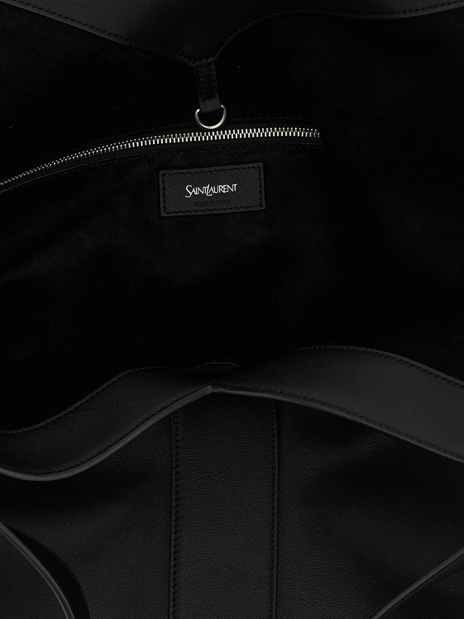 Bolsa de compras grande Saint Laurent Y preta couro de vitela (bos Taurus) Tote