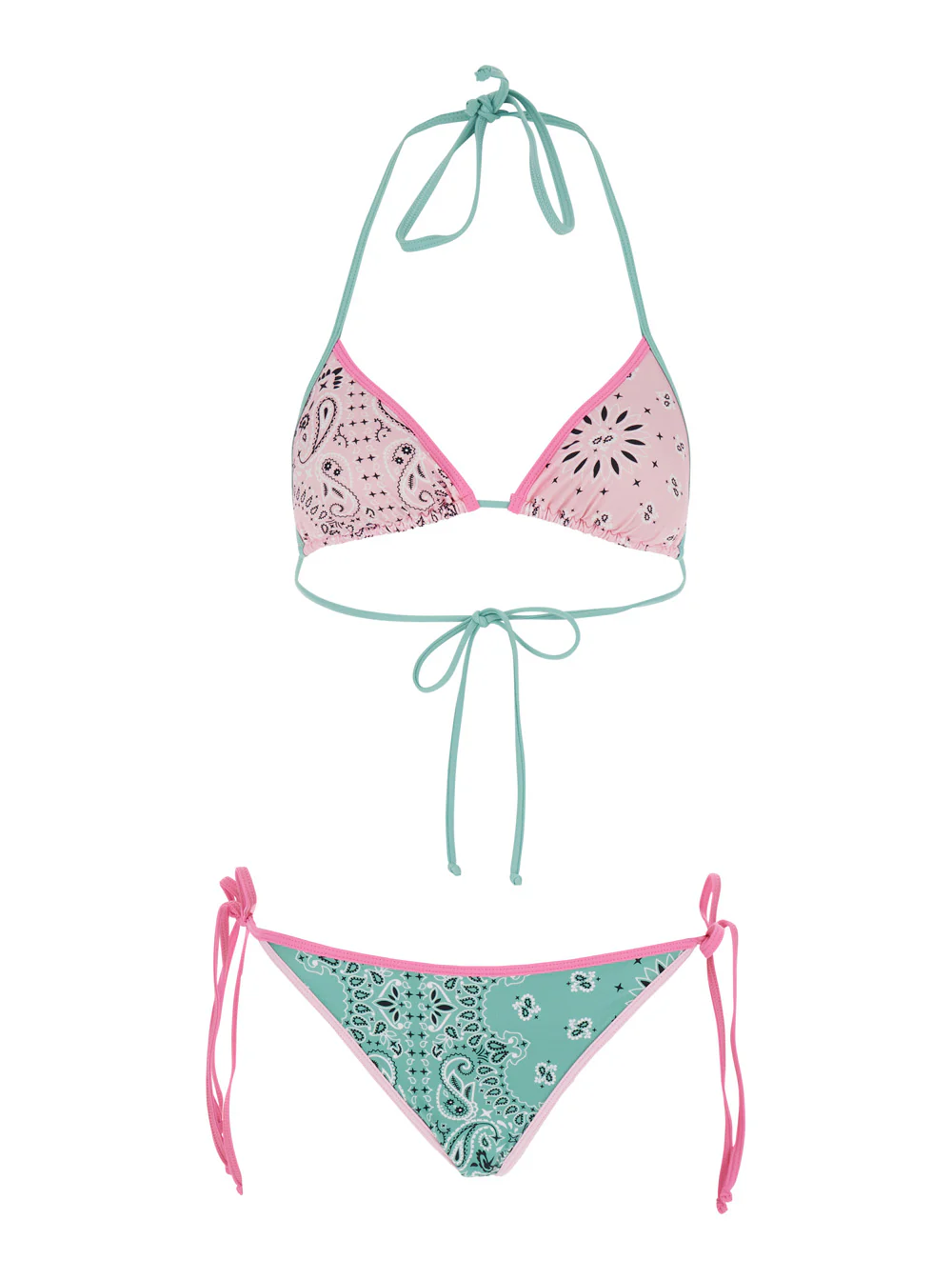 Biquíni Infantil Mc2 Saint Barth LEAH TEEN STRING com motivo de bandana multicolor Multicolor Praia