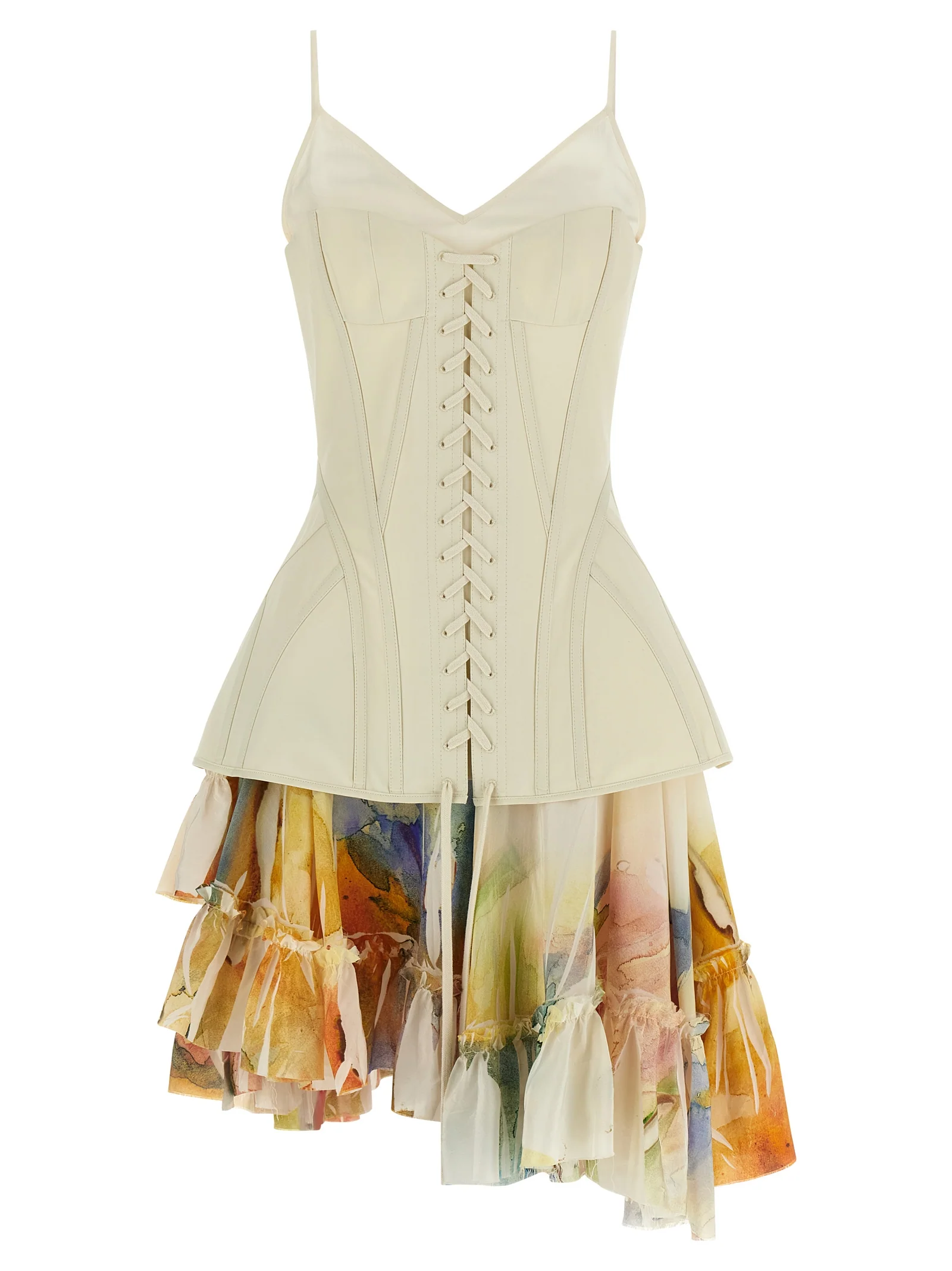 Vestido Sutiã Alexander McQueen Branco Algodão